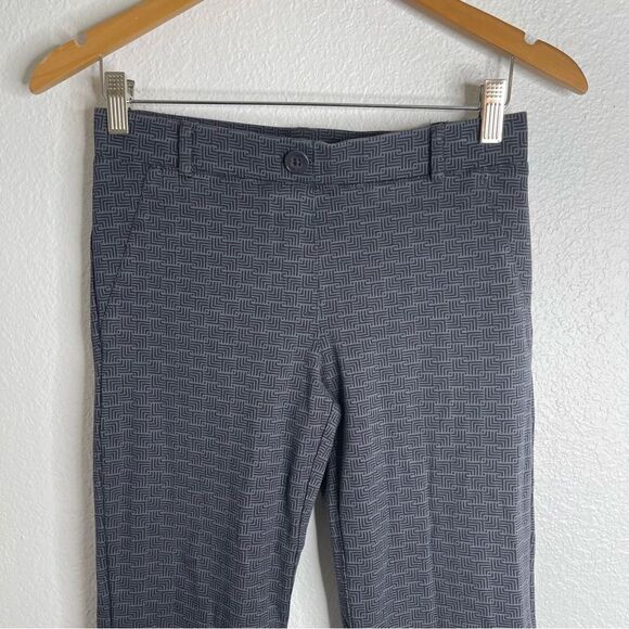 Betabrand Gray Patterned Blue Work Attire Comfort Trousers Size Small Petite - Picture 2 of 4
